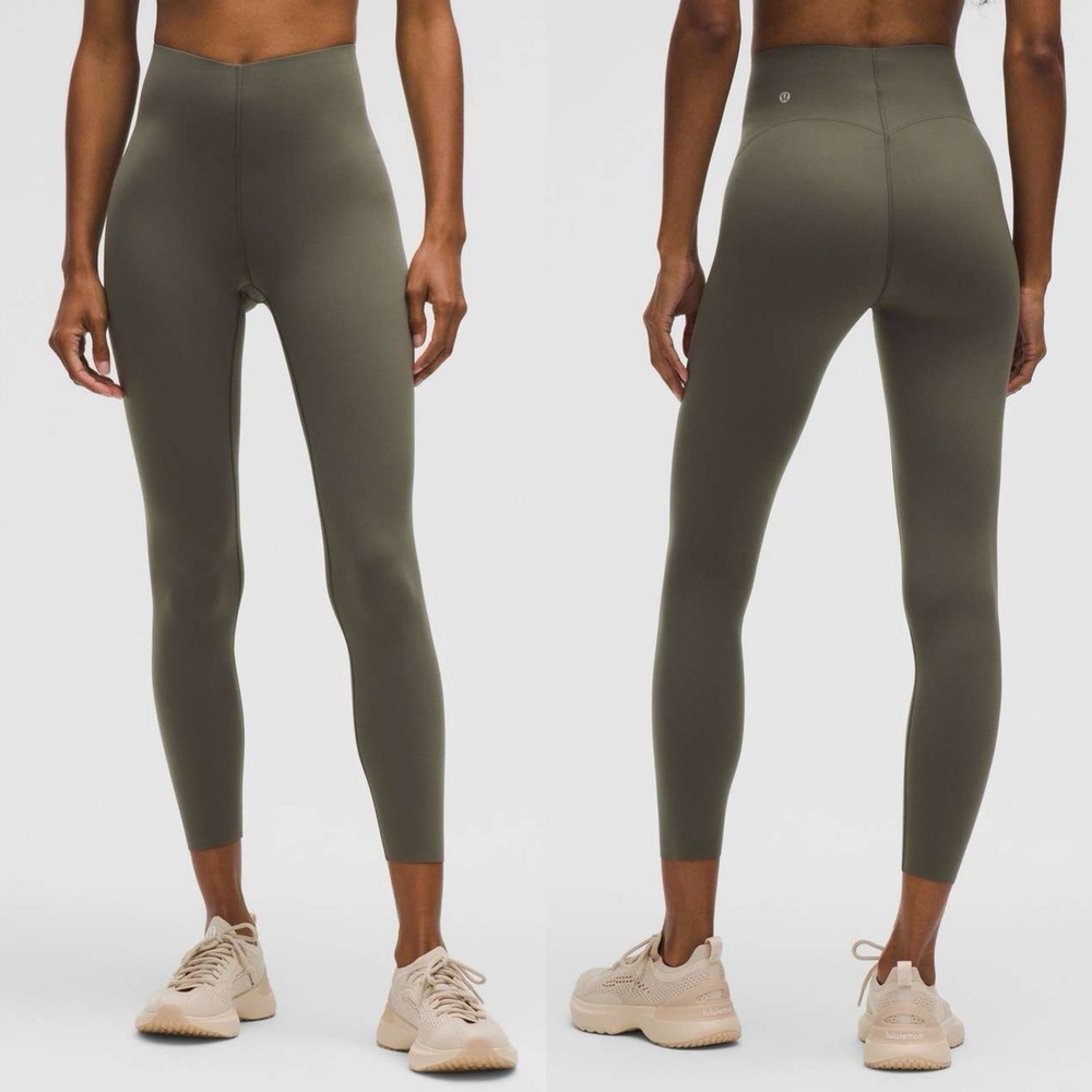 $118 Lululemon Glow Up Super-High-Rise Leggings Tight 25" Army Green
